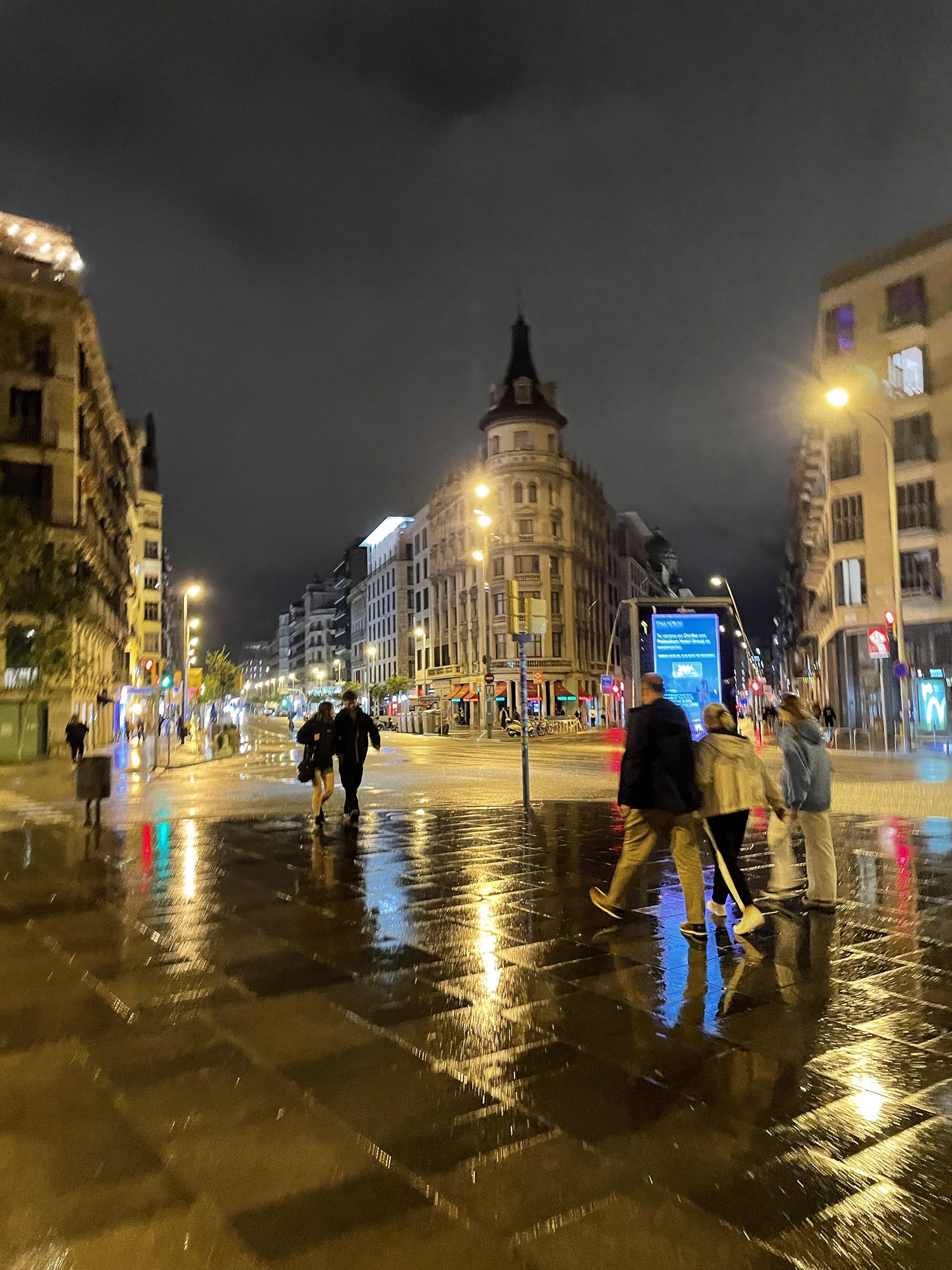 Getting off the bus at night